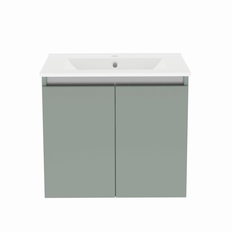 Gloucester Wall Hung 600mm 2 Door Basin Unit Sage Green