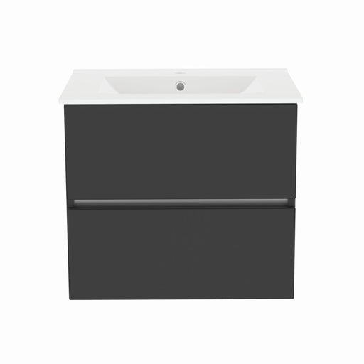 Gloucester Wall Hung 600mm 2 Drawer Basin Unit Grey Mist