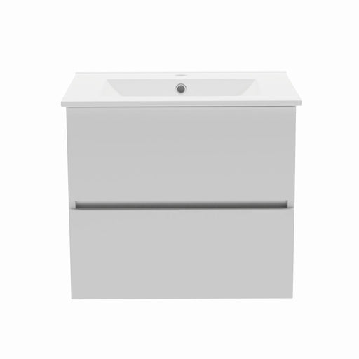 Gloucester Wall Hung 600mm 2 Drawer Basin Unit Pearl Grey