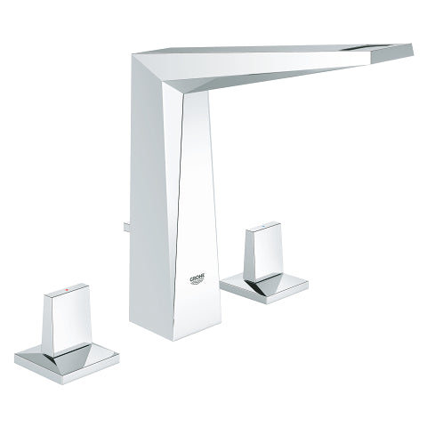 Grohe Allure Brilliant three-hole basin mixer high spout 20344000 in StarLight Chrome
