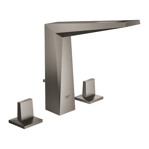 Grohe Allure Brilliant three-hole basin mixer high spout 20344AL0 in Brushed Hard Graphite
