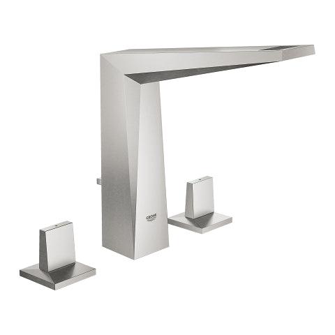 Grohe Allure Brilliant three-hole basin mixer high spout 20344DC0 in SuperSteel