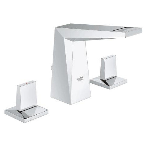 Grohe Allure Brilliant three-hole basin mixer low spout 20342000 in StarLight Chrome