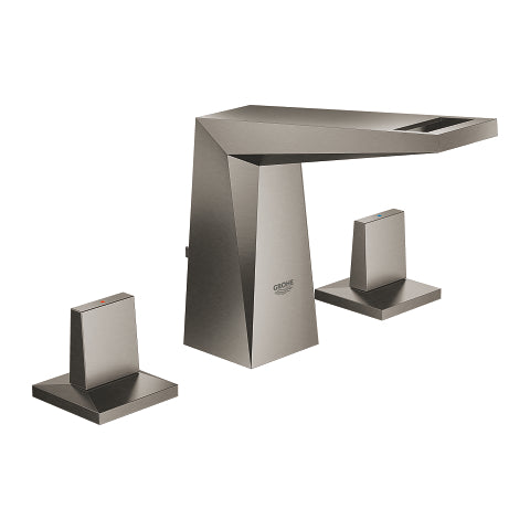 Grohe Allure Brilliant three-hole basin mixer low spout 20342AL0 in Brushed Hard Graphite