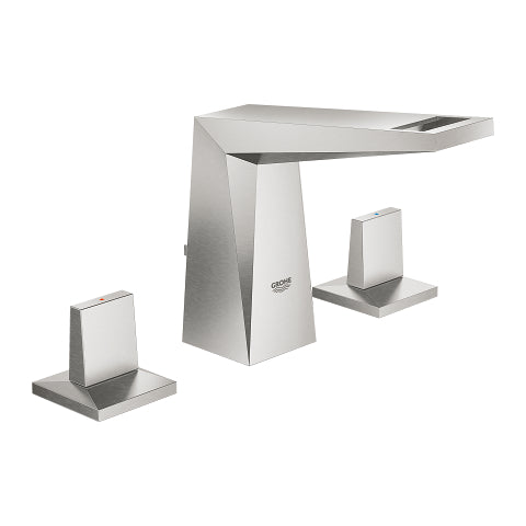 Grohe Allure Brilliant three-hole basin mixer low spout 20342DC0 in SuperSteel