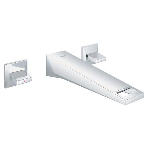 Grohe Allure Brilliant wall-mounted three-hole basin mixer L-Size 20348000 in StarLight Chrome