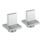 Grohe Allure Brilliant pair of handles blue and red 48320000 in StarLight Chrome