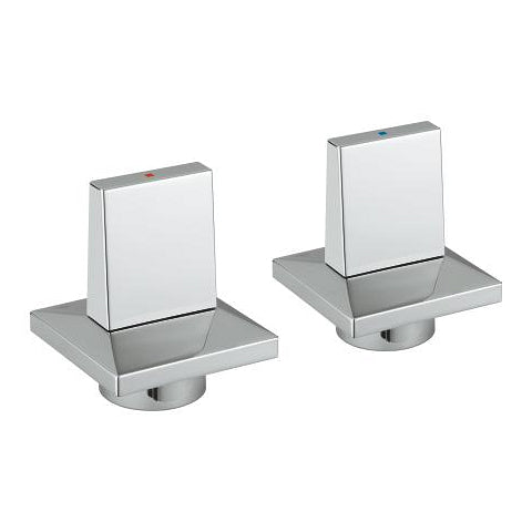 Grohe Allure Brilliant pair of handles blue and red 48320000 in StarLight Chrome