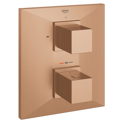 Grohe Allure Brilliant thermostatic bath trim for Rapido 19792DL0 in Brushed Warm Sunset