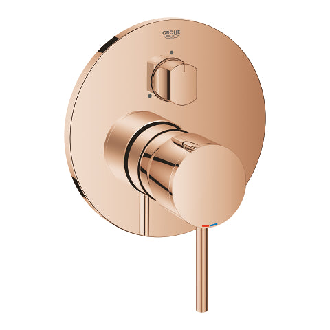 Grohe Atrio New concealed three-way diverter trim set 24096DA3 in Warm Sunset