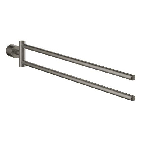 Grohe Atrio New double towel bar 40308AL3 in Brushed Hard Graphite