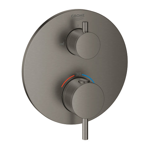 Grohe Atrio New thermostatic bath trim set for Rapido 24138AL3 in Brushed Hard Graphite