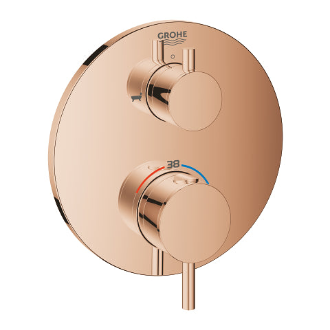 Grohe Atrio New thermostatic bath trim set for Rapido 24138DA3 in Warm Sunset