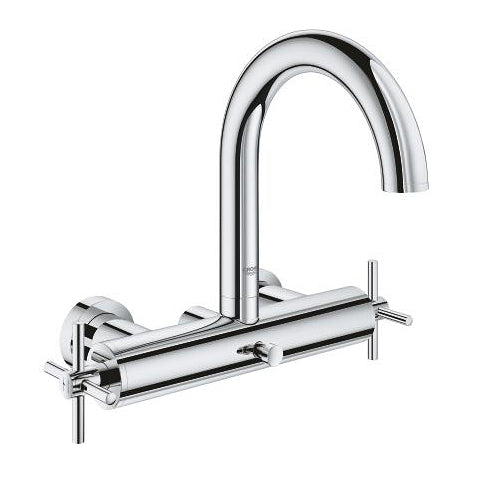 Grohe Atrio New two-handle exposed bath mixer 25010003 in StarLight Chrome
