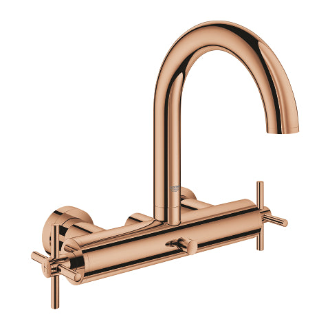 Grohe Atrio New two-handle exposed bath mixer 25010DA3 in Warm Sunset