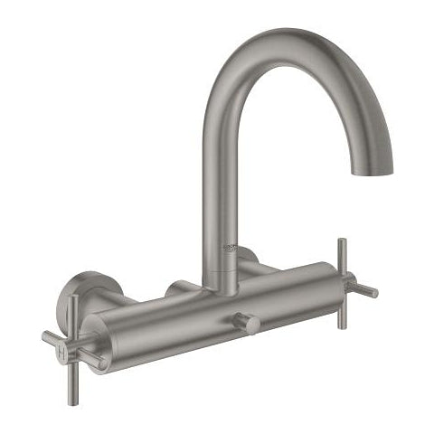 Grohe Atrio New two-handle exposed bath mixer 25010DC3 in SuperSteel