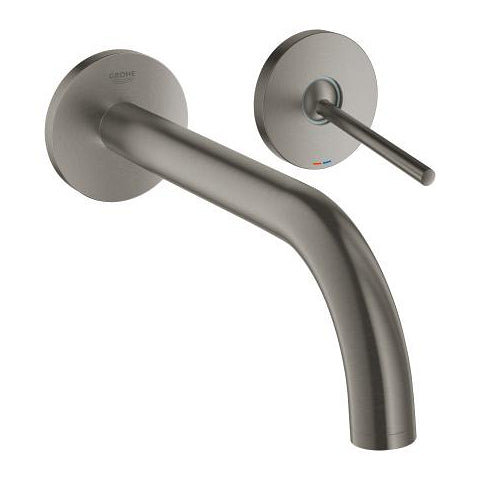 Grohe Atrio New two-hole wall-mounted basin mixer trim set L-Size 19918AL3 in Brushed Hard Graphite