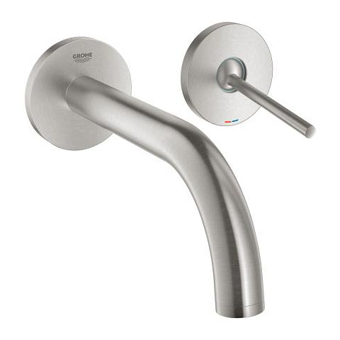Grohe Atrio New two-hole wall-mounted basin mixer trim set M-Size 19287DC3 in SuperSteel