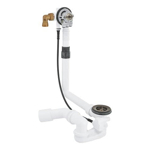 Grohe bath inlet waste and overflow valve 1 1/2 inch 28990AL0 in Brushed Hard Graphite