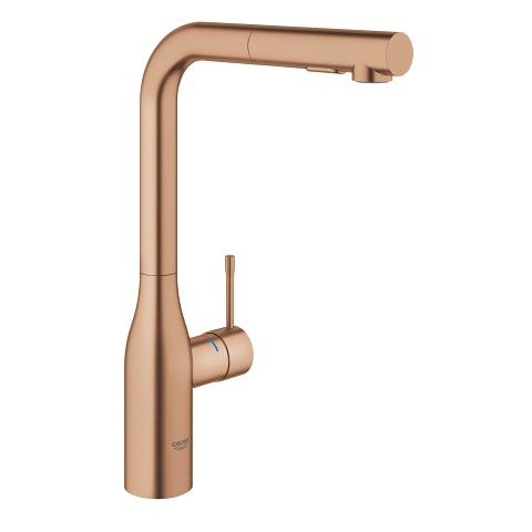 Grohe Essence kitchen sink mixer dual spray pull-out 30504DL0 in Brushed Warm Sunset