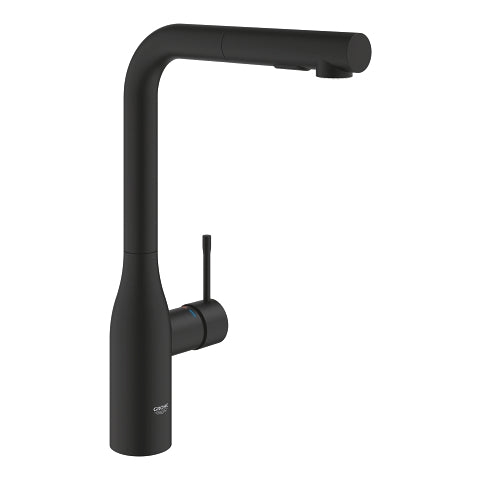 Grohe Essence kitchen sink mixer dual spray pull-out 30504KF0 in Phantom Black