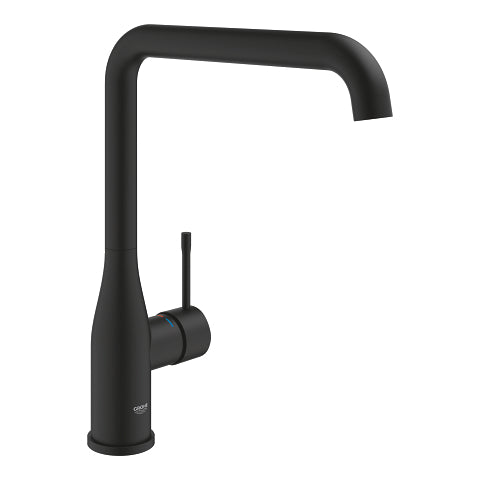 Grohe Essence kitchen sink mixer L-spout 30505KF0 in Phantom Black