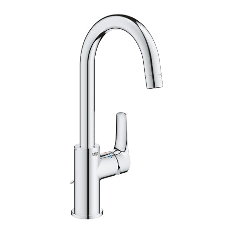 Grohe Eurosmart basin mixer L-Size with chain waste 23743003 in StarLight Chrome