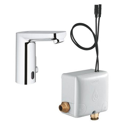 Grohe Eurosmart Cosmopolitan E infra-red electronic basin mixer with Powerbox 36386001 in StarLight Chrome