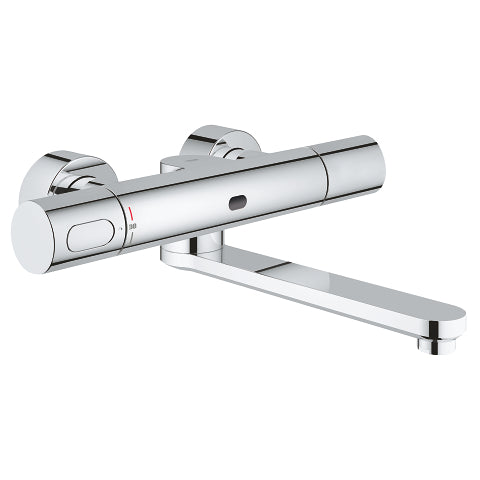 Grohe Eurosmart Cosmopolitan E infra-red wall-mounted thermostatic basin mixer L-Size 36332000 in StarLight Chrome