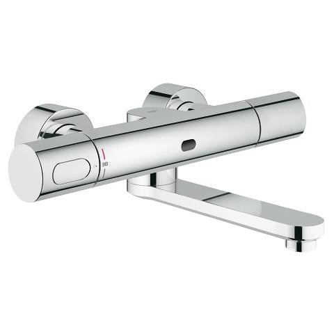 Grohe Eurosmart Cosmopolitan E infra-red wall-mounted thermostatic basin mixer M-Size 36333000 in StarLight Chrome