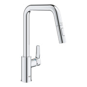 Grohe Eurosmart kitchen sink mixer U-spout dual spray 30619000 in StarLight Chrome