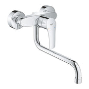 Grohe Eurosmart wall-mounted kitchen sink mixer 277mm spout 32224003 in StarLight Chrome