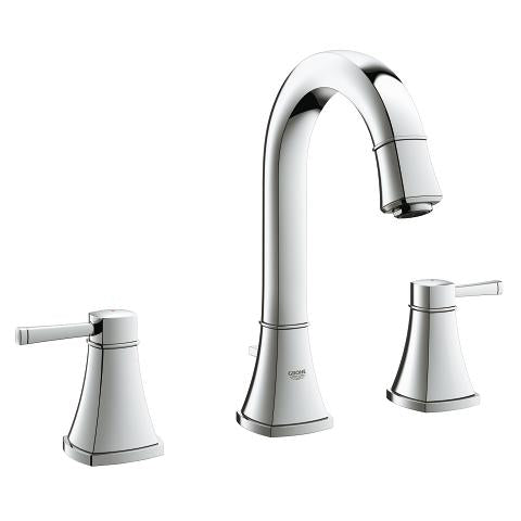 Grohe Grandera three-hole basin mixer high spout 20389000 in StarLight Chrome