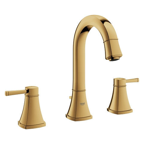 Grohe Grandera three-hole basin mixer high spout 20389GL0 in Cool Sunrise