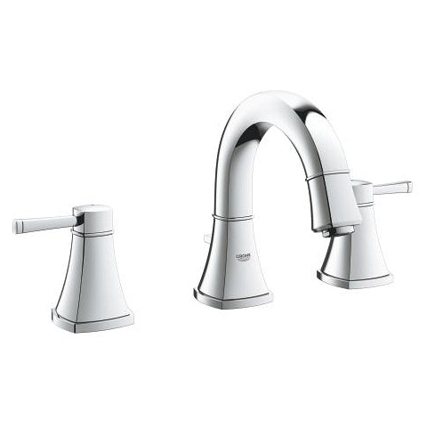 Grohe Grandera three-hole basin mixer low spout 20417000 in StarLight Chrome