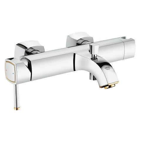Grohe Grandera exposed bath shower mixer 23317IG0 in Chrome/Gold