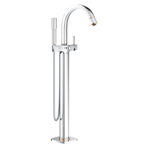 Grohe Grandera freestanding bath shower mixer 23318IG0 in Chrome/Gold