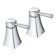 Grohe Grandera pair of handles blue and red 48325000 in StarLight Chrome