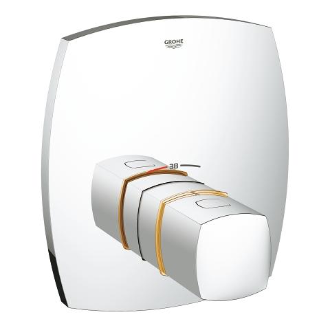 Grohe Grandera thermostatic trim for Rapido central multiport 19941IG0 in Chrome/Gold