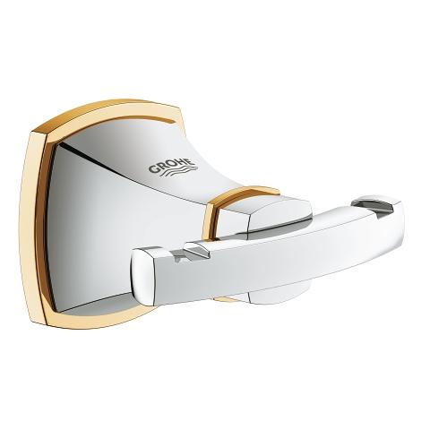 Grohe Grandera robe hook 40631IG0 in Chrome/Gold