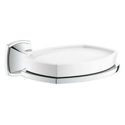 Grohe Grandera soap dish with holder 40628000 in StarLight Chrome