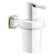 Grohe Grandera soap dispenser with holder 40627IG0 in Chrome/Gold