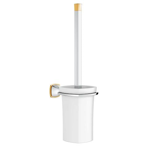 Grohe Grandera toilet brush set 40632IG0 in Chrome/Gold