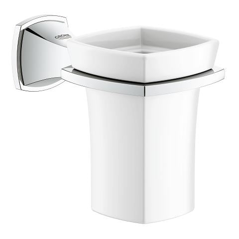 Grohe Grandera tumbler with holder 40626000 in StarLight Chrome