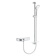 Grohe Grohtherm SmartControl exposed thermostatic shower mixer with 900mm rail 34721000 in StarLight Chrome