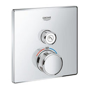 Grohe Grohtherm SmartControl square thermostatic trim set 1 control 29123000 in StarLight Chrome