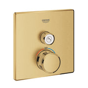 Grohe Grohtherm SmartControl square thermostatic trim set 1 control 29123GN0 in Brushed Cool Sunrise