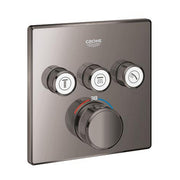 Grohe Grohtherm SmartControl square thermostatic trim set 3 controls 29126A00 in Hard Graphite