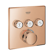 Grohe Grohtherm SmartControl square thermostatic trim set 3 controls 29126DA0 in Warm Sunset