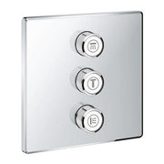 Grohe Grohtherm SmartControl square concealed valve trim 3 controls 29127000 in StarLight Chrome
